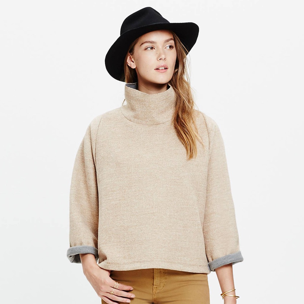Madewell Cream Cowl Neck Sweater